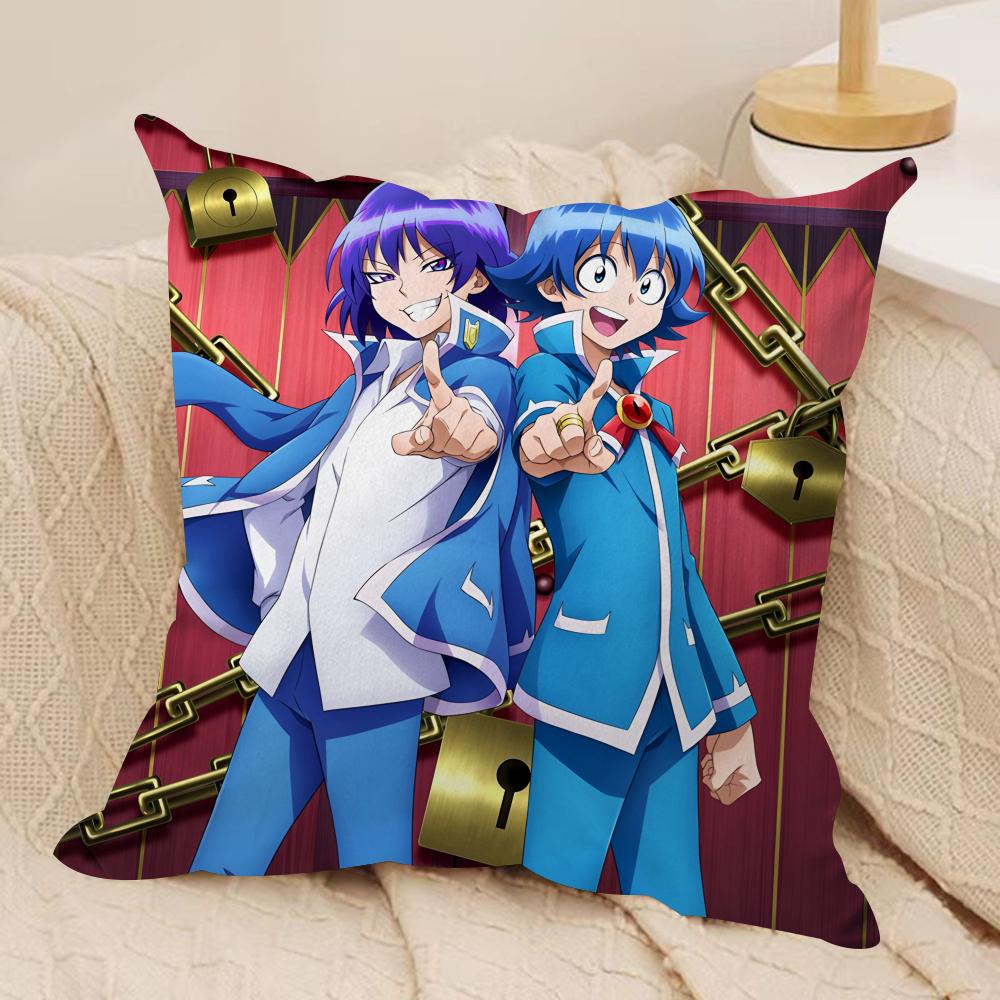 

Welcome To DDemon School Cushion Cover Silky Short Plush Invisible Zipper Dustproof Sofa Pillow Case for Home Decor 30x30 cm