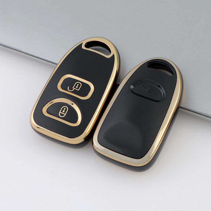 Gold Edged Car Key Case for New Kia Models