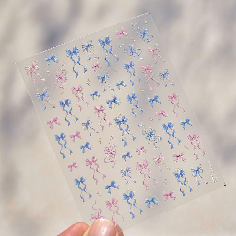 

Bright Crystal Bows Nail Sticker New Arrival 5D Relief Ins Internet Celebrity 3D Japanese Style Floating Ribbon Nail Sticker Decoration Pink Blue Bows 4851((Thin and tough))