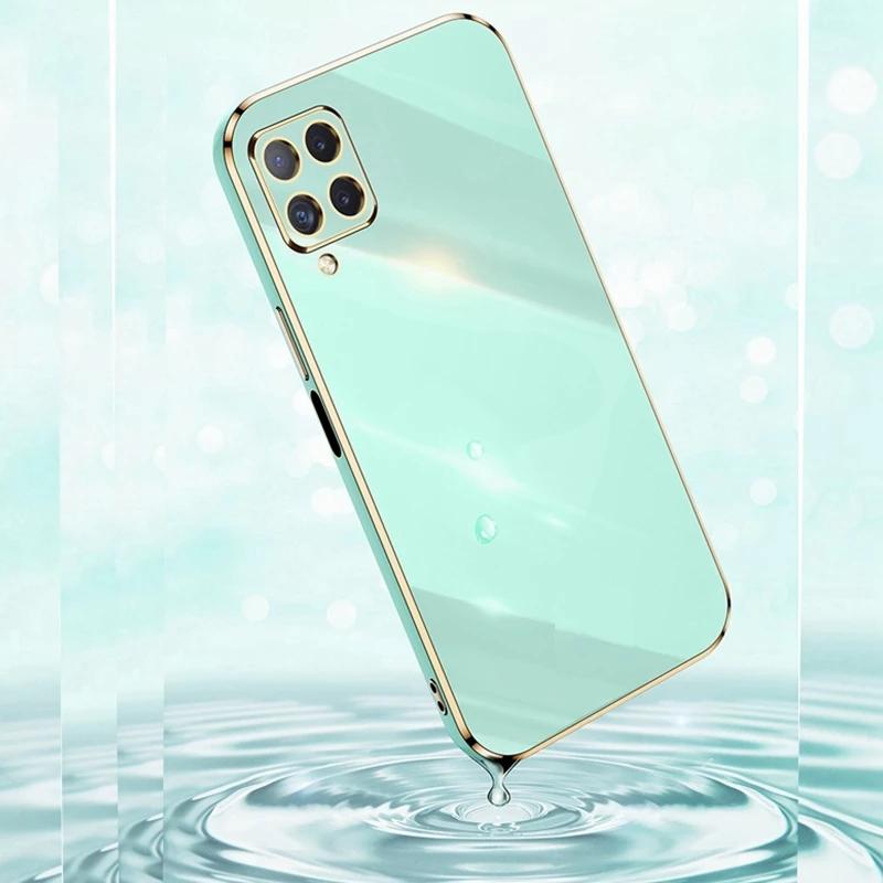 Bling Square Plating Soft Case For Samsung Galaxy A54 A14 A04 A23 A33 A53 A73 A13 A22 A32 A52 M23 M32 M33 S20 S21 S22 S23 Ultra Plus Silicone Cover