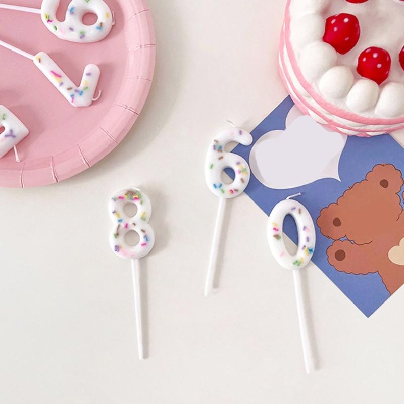 Unique Kids Birthday Cake Candle Decoration Colorful Wax Number for Party Celebration and Family Gatherings