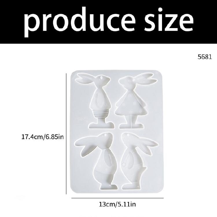 DIY Easter Decorations Mold Showing Traditional Rabbit Outline And Easy Operation Easter Home Decoration Mold