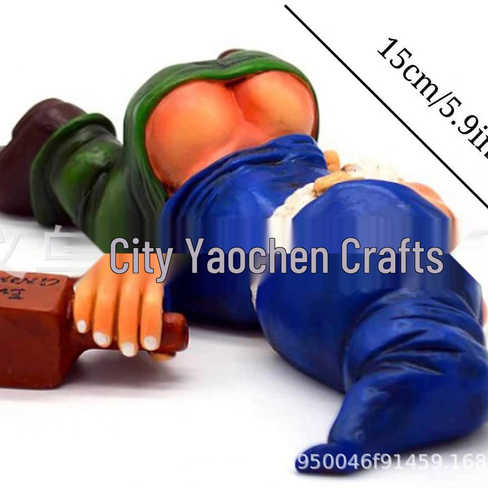 Betrunkener Gartenzwerg Harzstatue - Lustige Kreative Zwergdekoration