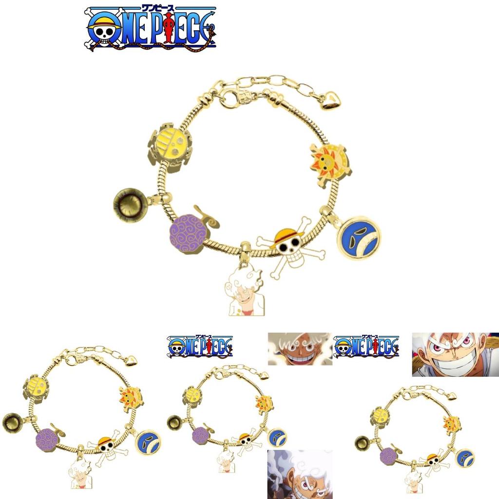 Högkvalitativ Legering En Del Luffy Panja Dora Metallpärlarmband Grossist