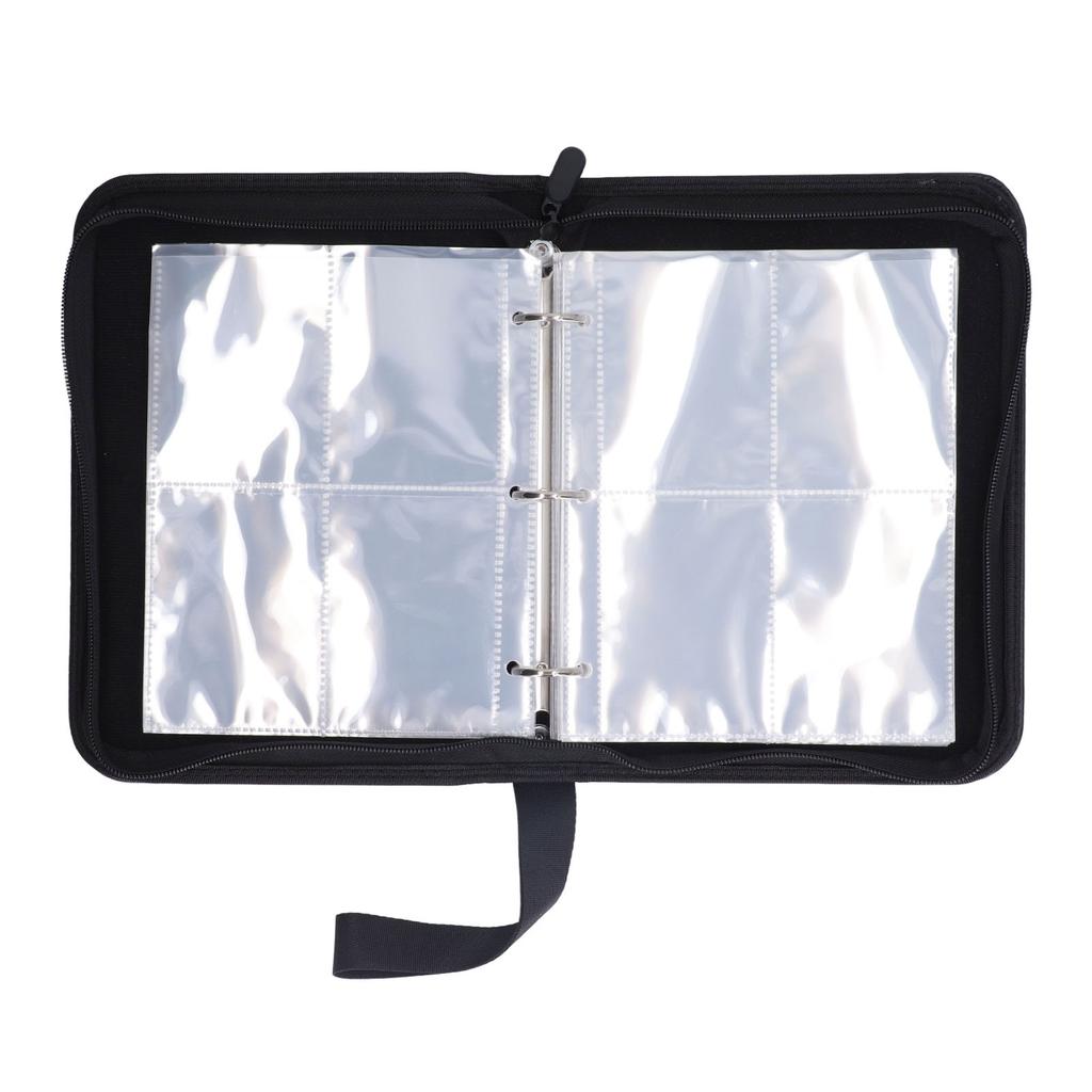 Sammelkartenordner 4 Fächer 50 Klarsichthüllen Reißverschluss verhindert Knicken Sammelkartenalbum