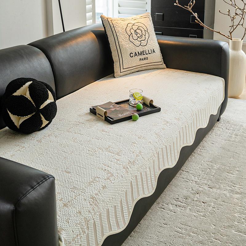 Cold Cool Doudou Sofa Cushion Summer  New Straight Row Special-Shaped Ice Silk Sofa Mat Mat Mat Non-Slip Cover