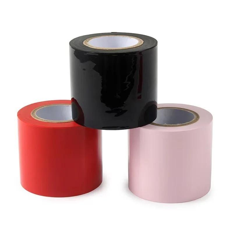 Skin Friendly Electrostatic Adsorption Restraint Tape BDSM Handcuffs Feet Binding Body Harness for Adult Erotic Play