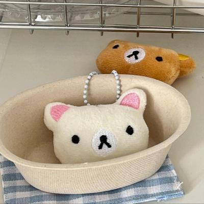 Kawaii Rilakkuma Anime Cartoon Plush Toys Keychain Cute Cartoon Backpack Pendant Accessories Gifts
