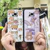 Anti-dust Kickstand Phone Case For Xiaomi Poco X3 NFC/X3 Pro Wristband Lanyard Dirt-resistant Back Cover Cartoon Ring