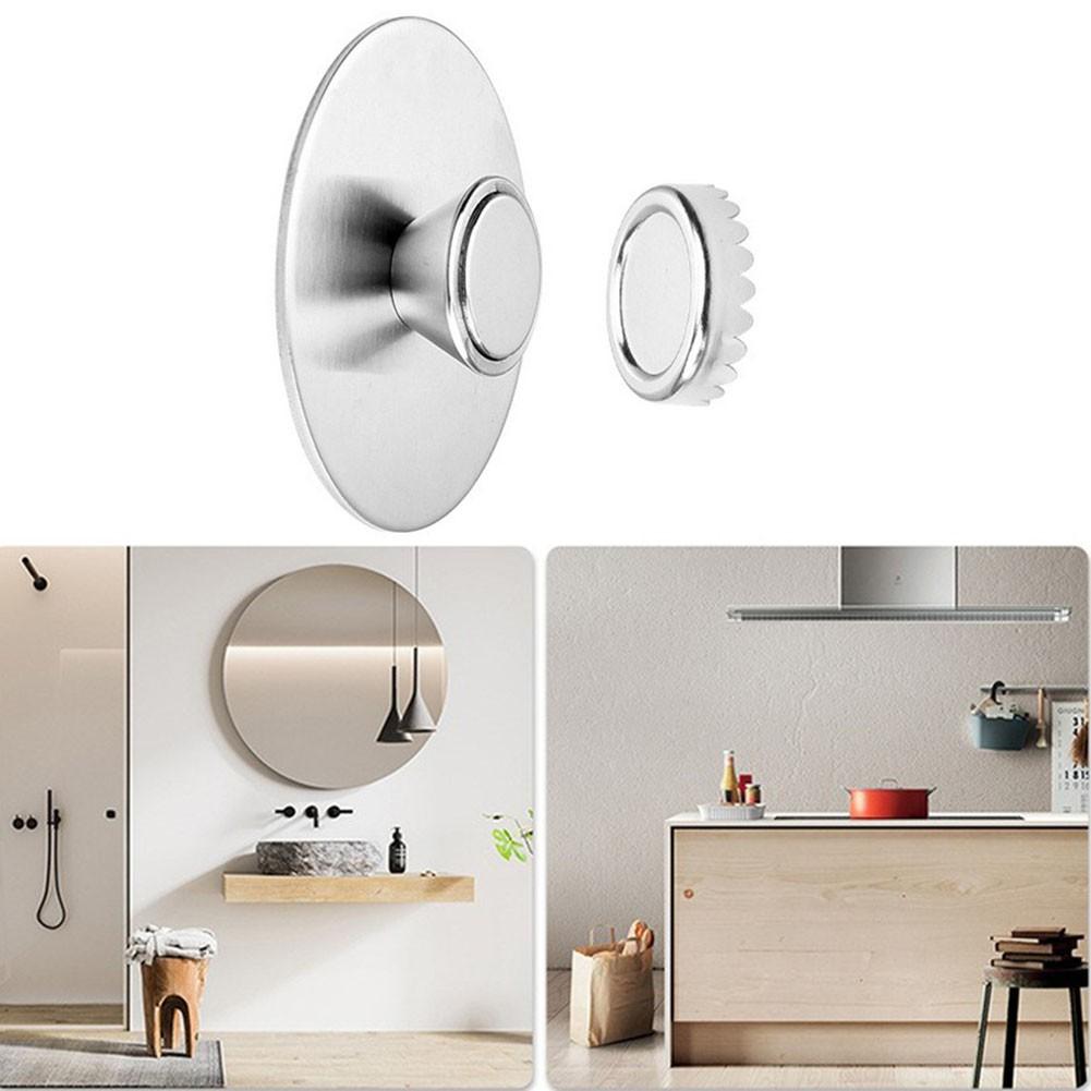 1 PC Portable New Magnetic Soap Holder 2.2*0.6cm Stainless Steel Dispenser Kitchen Bathroom Wall Mounted