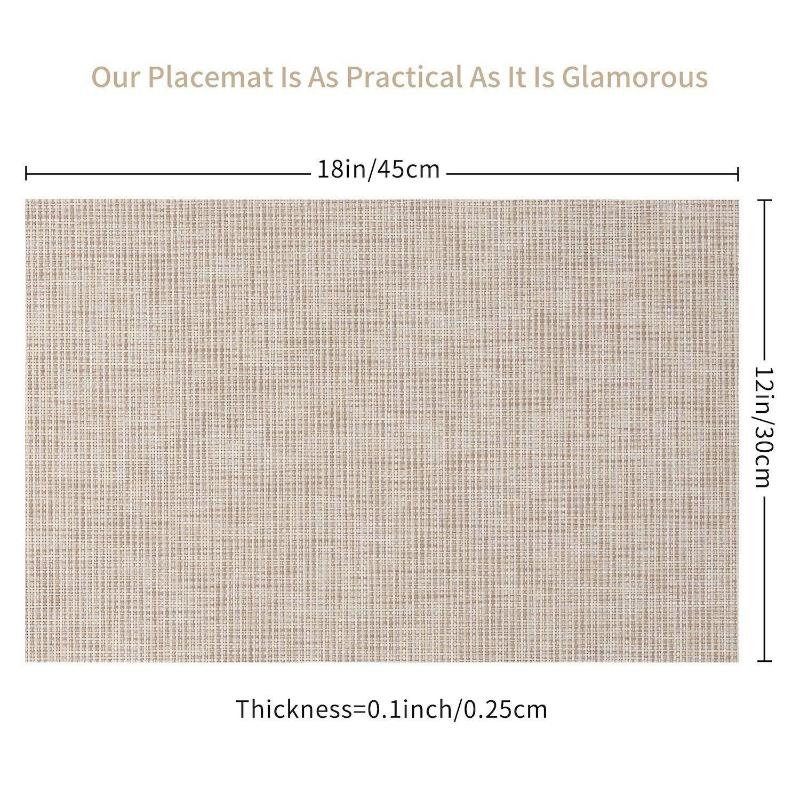 4pcs Woven Non-Slip Table Mat Non-Slip Waterproof Pads Cup Coasters for Coffee Dining Table Napkins Kitchen Home Decoration 2025