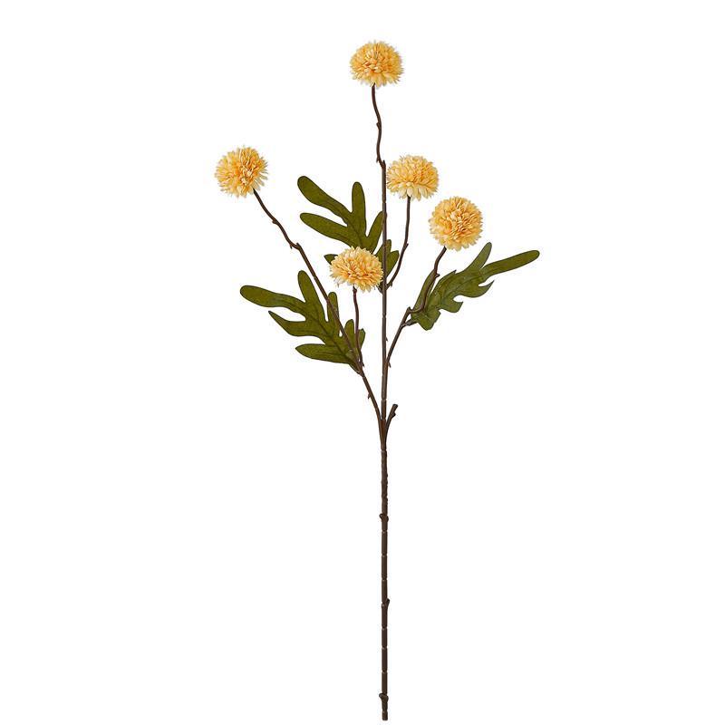 Artificial Dandelion Flower with 5 Heads - Single Stem for Indoor Decoration or Wedding Decor