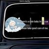 Cute Baby on Board: Reflective Waterproof Car Sticker