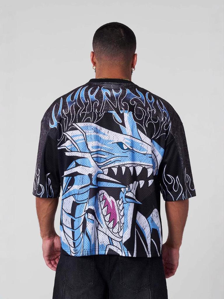 YOUNGLA Pánské nadměrné síťované rychleschnoucí letní sportovní tričko