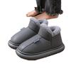 Men's & Women's PU Waterproof Velvet-Lined Indoor/Outdoor Winter Cotton Slippers