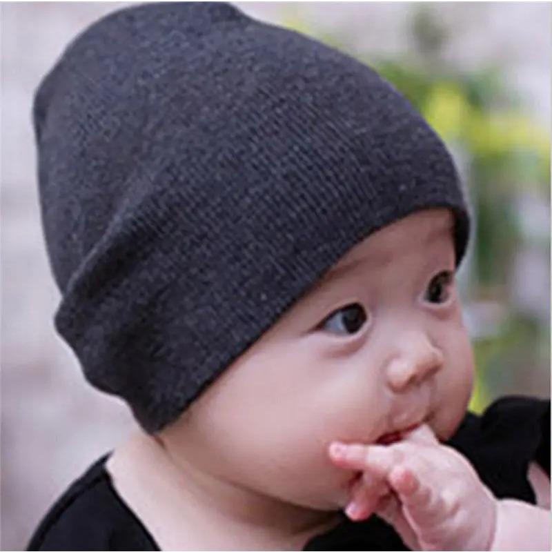 Brandneue Babymützen Mützen Winter warme Mädchen Jungen Kleinkind Kleinkinder Kinder Kinder Niedliche Mütze Kappe Unisex Solide Strickmütze Geschenk