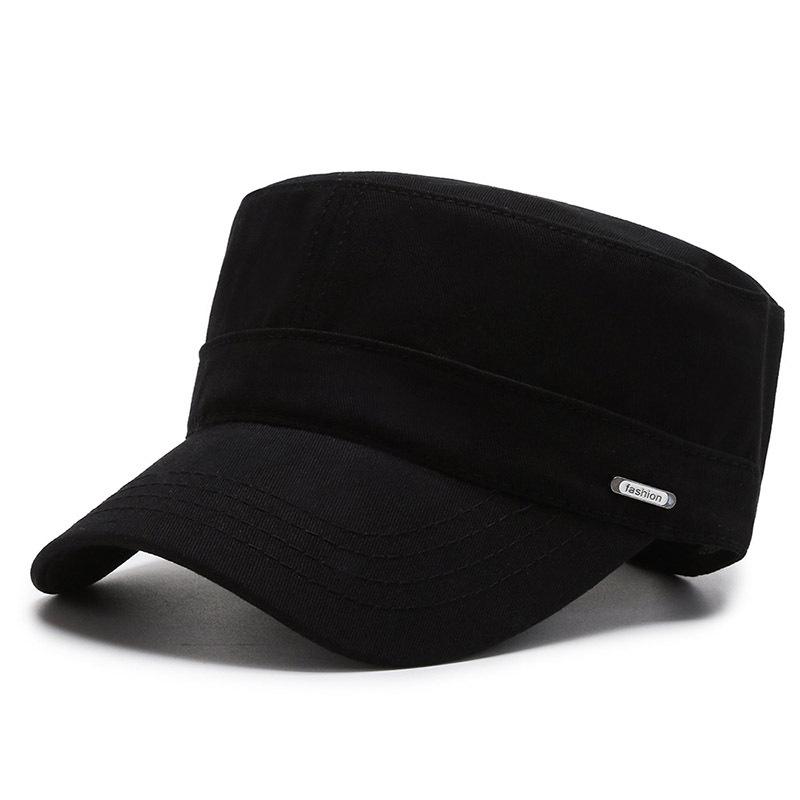 Hat solid color flat top hat spring and autumn fashion short brim visor cap cap casual hat trendy brand versatile
