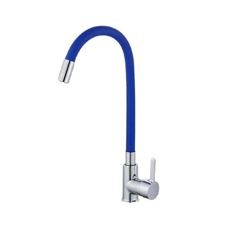 Retractable Silicone Kitchen Faucet with Hot/Cold Water and Splash-Proof Design