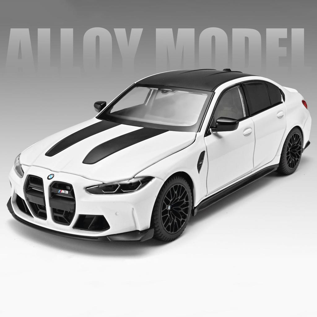 1:24 BMW M3 CS LCI G80 Mpower Supercar Alloy Model Car Toy Diecasts Metal Casting Sound and Light Car Toys For Children Vehicle