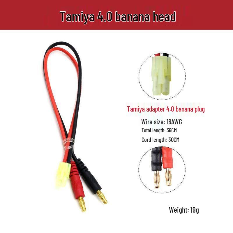 XT60 Banana Plug to EC5 T Plug JST Connector Cable for RC Drones and Tamiya Models
