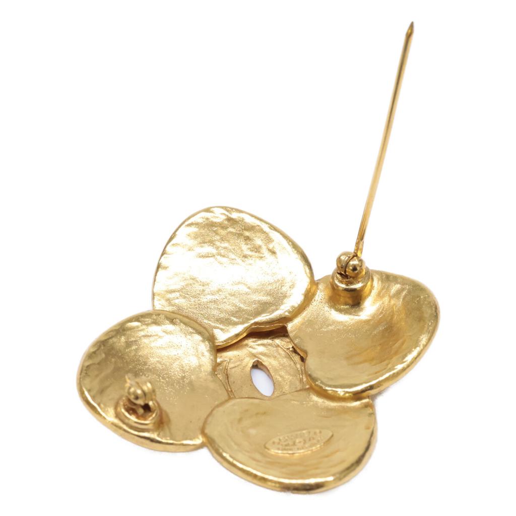 CHANEL [Excellent Condition] 96A Flower Motif CC Logos Pin Brooch goldUsed