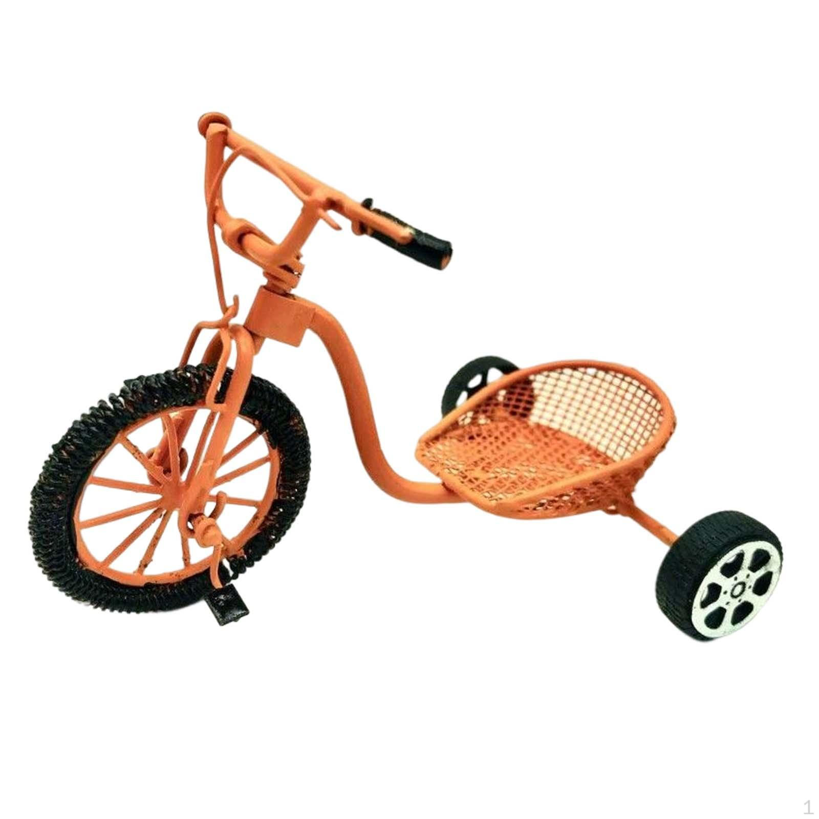 

1/12 кукольный мини трехколесный велосипед модель реалистичная комната коробка декор аксессуары DIY сцена 3 Wheel Small