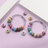 30/50/100pcs Large Hole European Colored Resin Beads European Pendant Bracelet Necklace DIY Bracelet Necklace Pen Jewelry Making