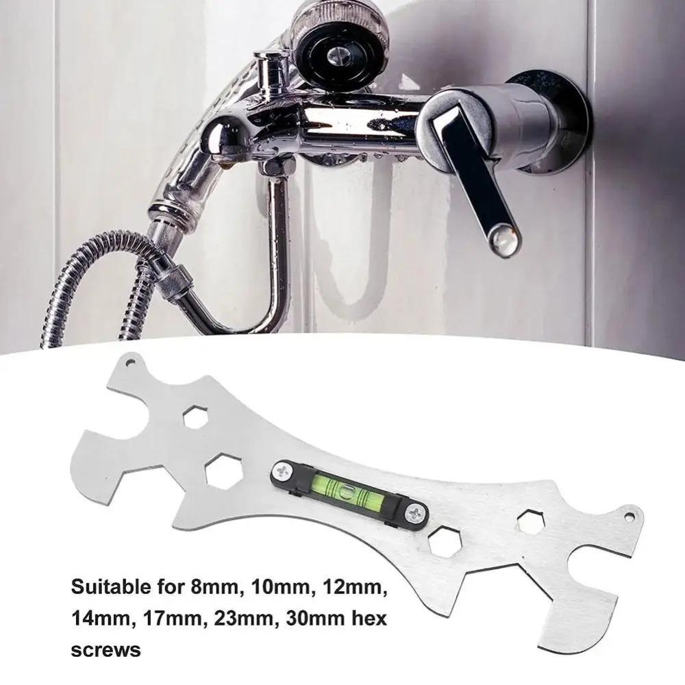 Thickened Hex Screws Wrench Design with Level Gauge Bend Angle Leveling Wrench  Universal