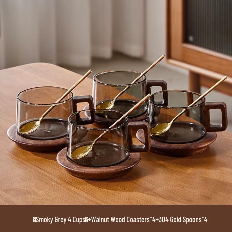 

Elegant Glass Latte Art Coffee Cup and Saucer Set