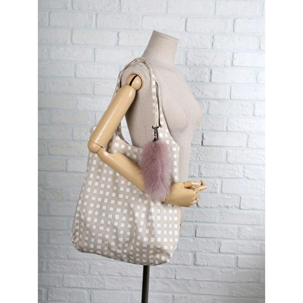 THEHEE Fox Fur Tail Keychain Charm