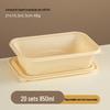Onlycook 850ml Degradable Rectangular Food Containers with Lids (20-Pack)