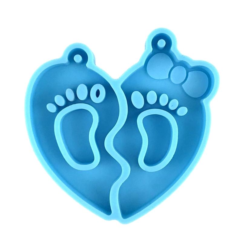 Foot Silicone Resin Mold,Foot Epoxy Resin Casting Mold for DIY Crafts Car Pendant Jewelry Making Keychain Silicone Mold
