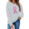 Breast  Sweatshirts For WomenRibbon Breast  Shirt Cute Dog Graphic  Long Sleeve Tops