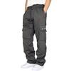 Men's Fleece-lined Cargo Pants with Cuffed Ankle and Multi-Pockets