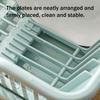 Draining Dish Rack with Drain Tray Prevents Water Accumulation Rack Large Partitioned Storage Organizer for Kitchen