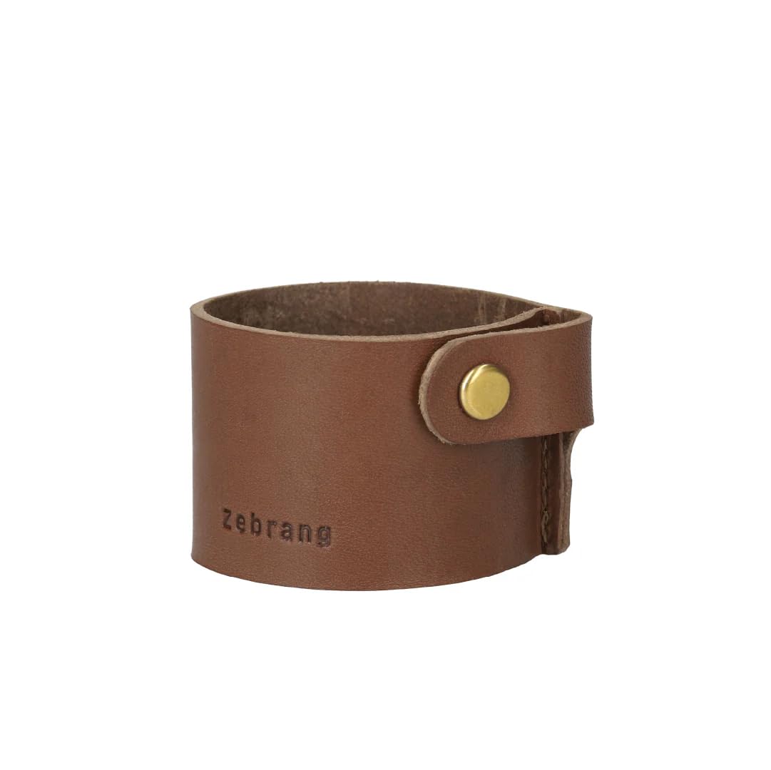 

Zebrang Leather Handle Holder Italian Leather Brown Color Cowhide for Coffee Mill Made in Japan ZB-LHH-BR коричневий