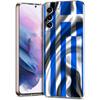 Transparent for Samsung Galaxy S25 S24 S23 S22 S20 S21 FE Ultra S24 S23 S10 S10E S9 Plus Phone Case Soft TPU Greece Greek Flag