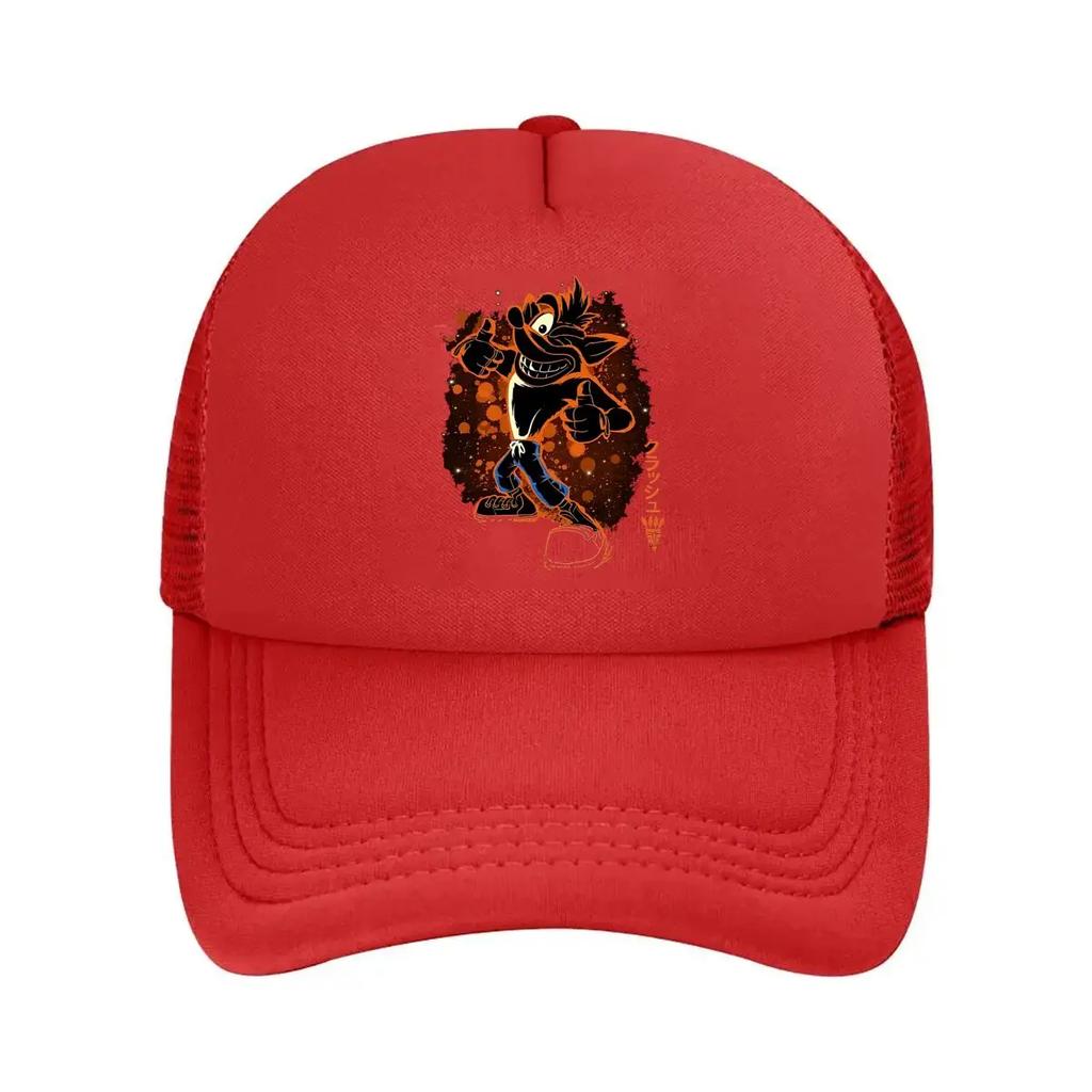 Cartoon Wolf Edgy, Graffiti - Styled Animal Character Graphic Art Mesh Baseball Cap
