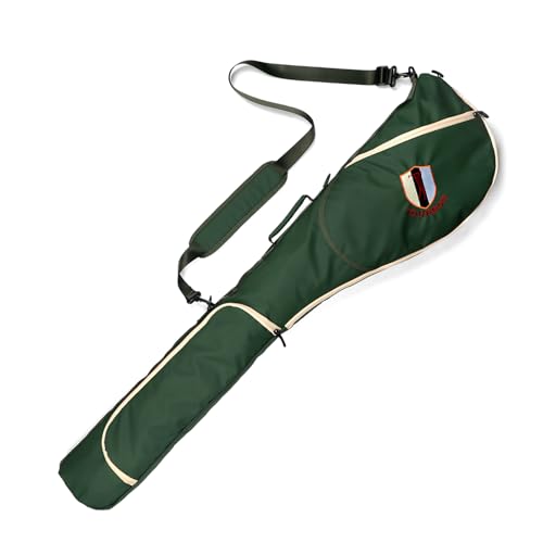 

TOURBON Golf Club Bag, Practice Bag, Holds 8 Clubs, Lightweight, Foldable, Compact, with Zipper Pocket, Men s & Women s, Green