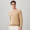 Komom Boka Men's 100% Cashmere Saddle Shoulder Round Neck Sweater