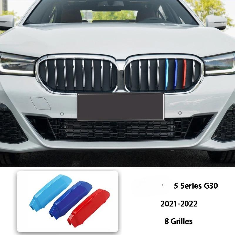 3 Color Car Front Grille Cover Bumper Stripe Stickers X1 X3 X4 X5 X6 F25 F26 F48 G01 G02 G20 G28 Car Styling Accessories