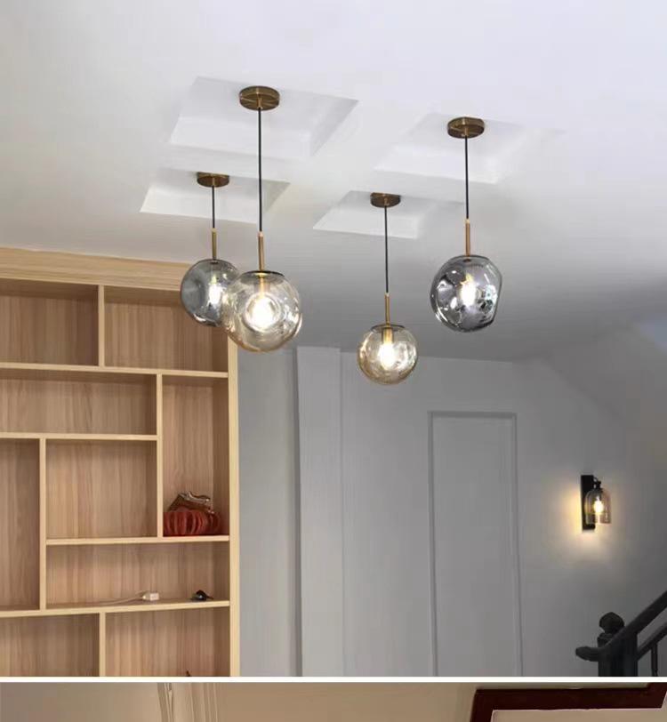 Modern Nordic Glass Pendant Light for Coffee Shop or Bedroom