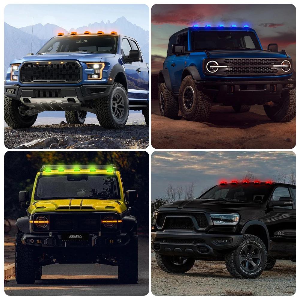 

1 шт. 7 цветов, солнечные фонари для кабины, фонари для кабины, солнечные фонари без перфорации, солнечные фонари для крыши для грузовиков, автомобилей, внедорожников