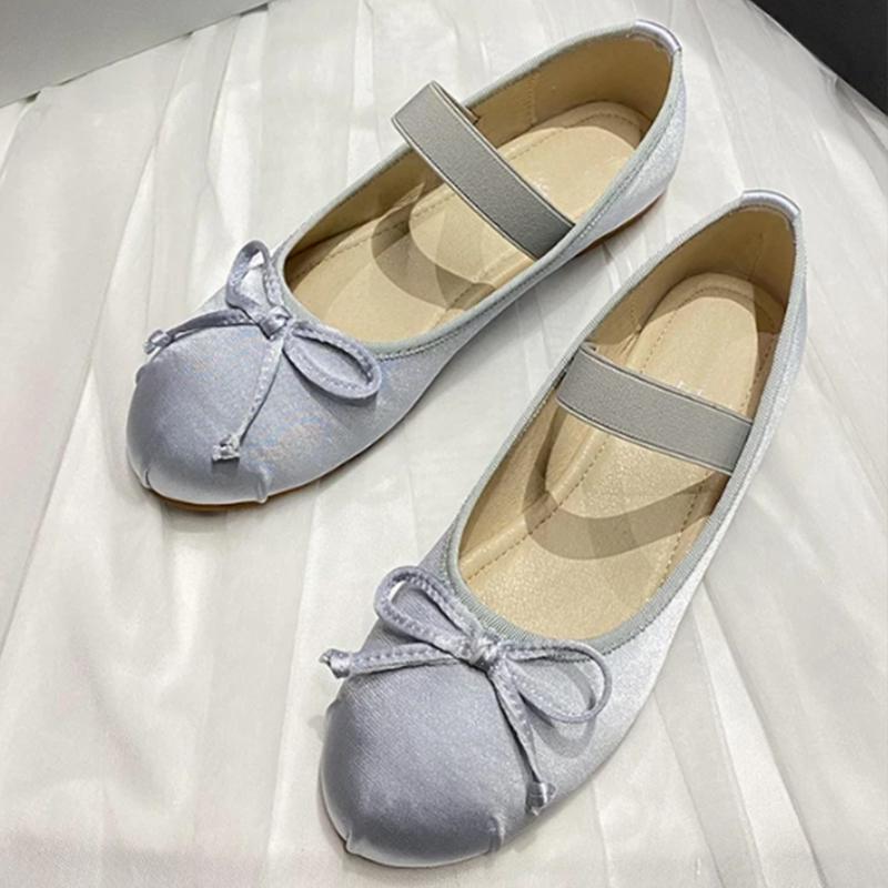 Fashion 2024 Ladies Ballet Flats Women Lolita Shoes Casual Footwear New In Fashion Round Toe Elegant Butterfly-knot Female Flats Shoes