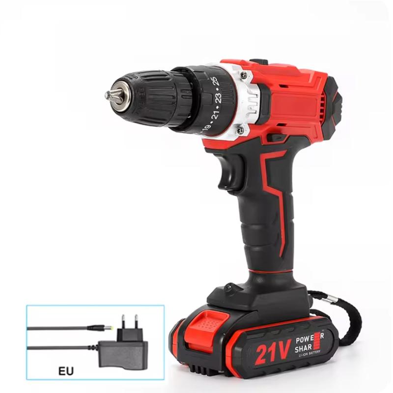 21V Electric Cordless Drill, Rechargeable Electric Cordless Hammer Drill. Mini Lithium Battery. Handheld Electric Drill, DIY