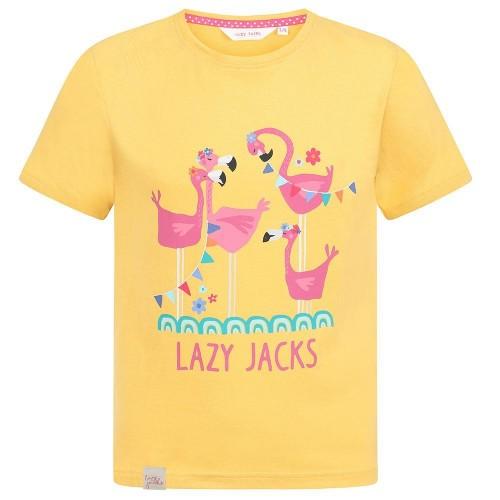 Lazy Jacks Flickor Flamingo Bomulls T-shirt