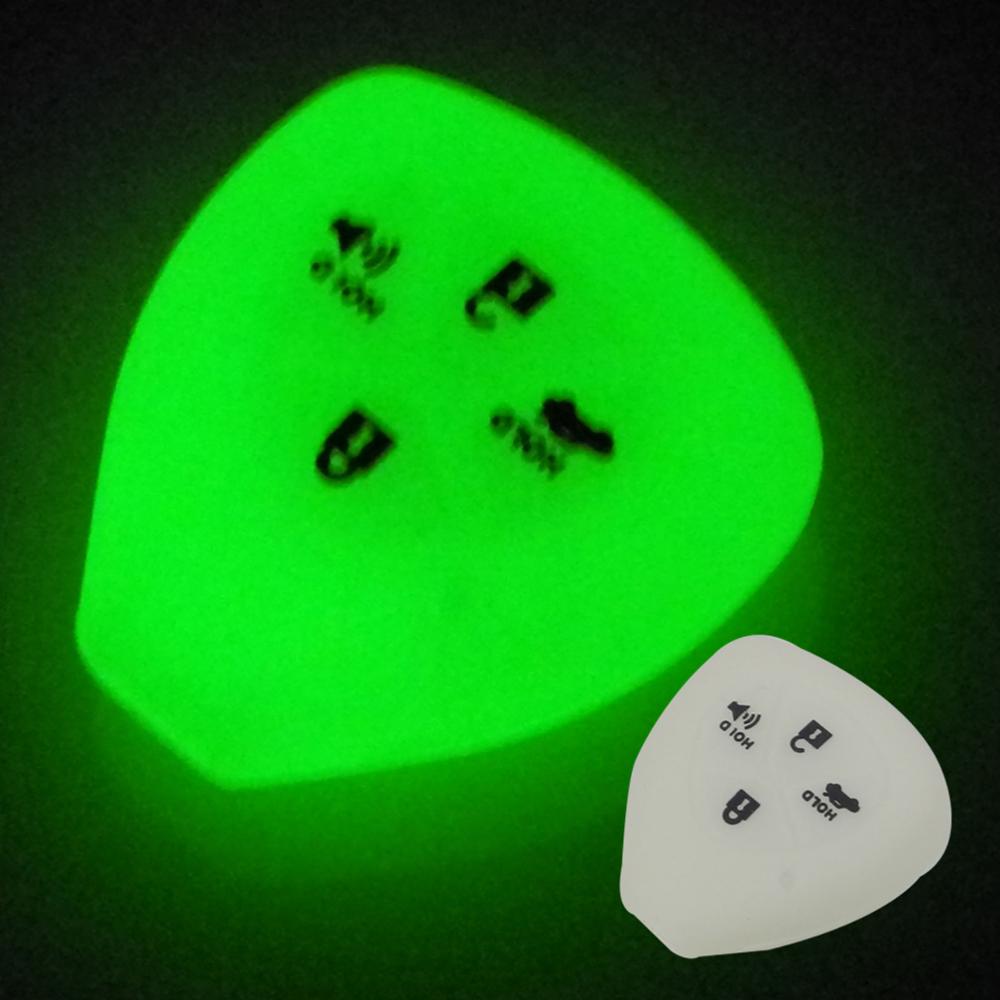 Jingyuqin Remote 4 Btn Silicone Key Cover Case For Toyota Corolla Hilux Vitz Rav4 Aqua Camry Highlander Land Cruiser Pardo Prius