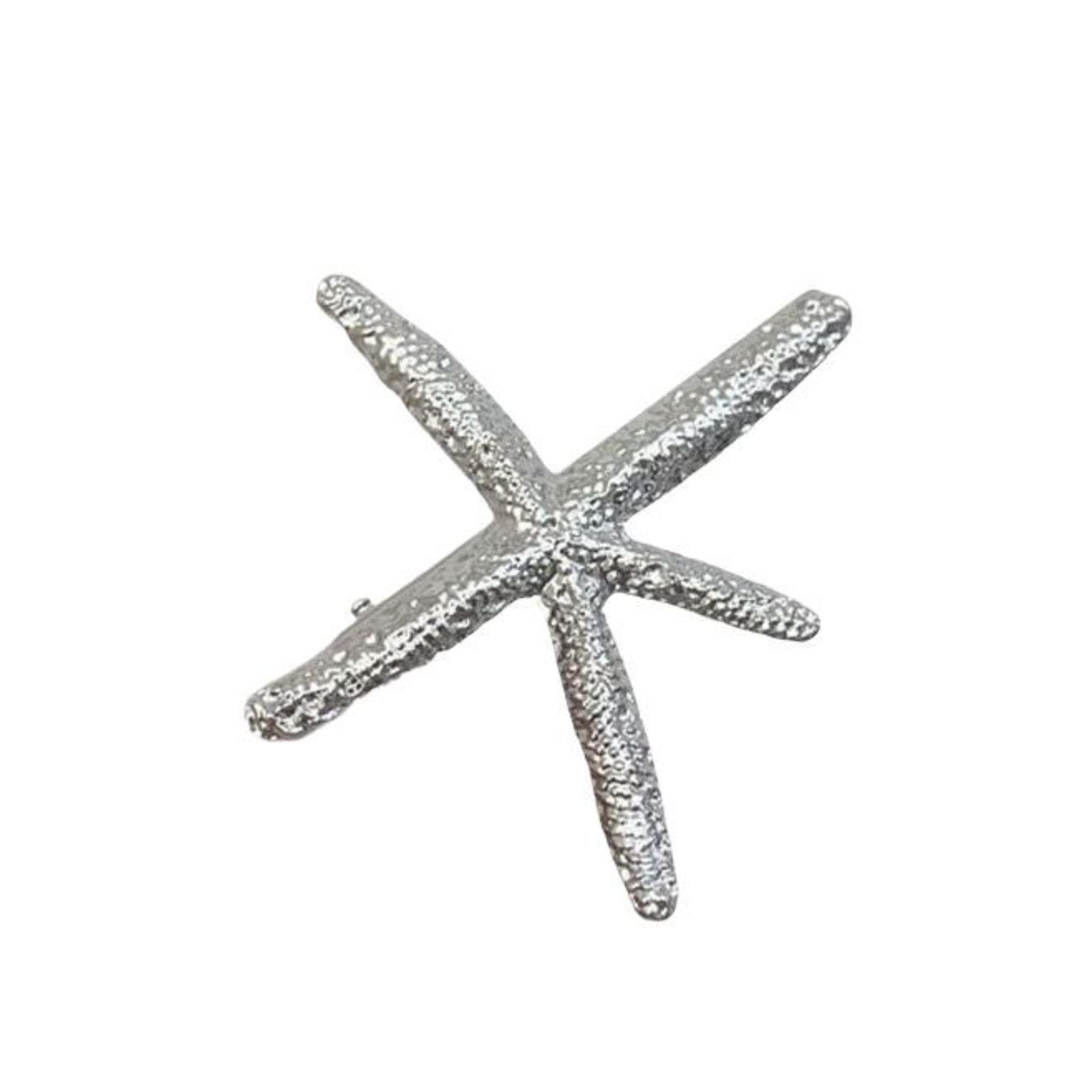 Metal Starfish Hair Clip Beach Inspired Hair Accessory Textured Surface Durable Design Lightweight for Everyday Use and Special Occasions One Size