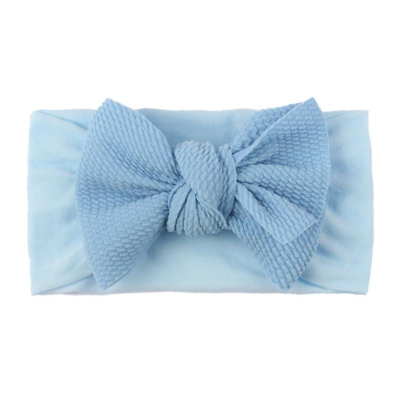 New bow nylon headband, cute soft elastic twill bubble baby hair accessories, baby headband