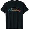 Retro Camping Outdoor Heartbeat Nature Camper Hiking T Shirts Wildlife Cotton Streetwear Short Sleeve Mountain Gifts T-shirt